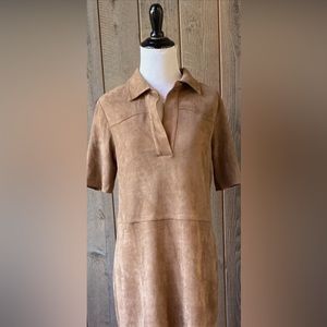 Paper Crane Brown Suede Dress